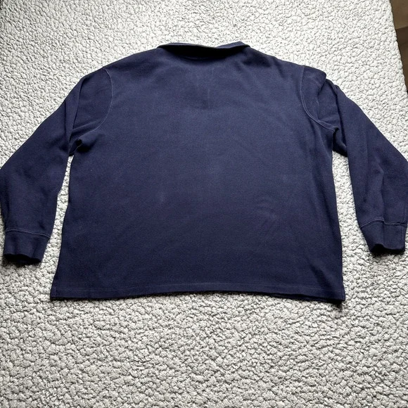 Polo Ralph Lauren 1/4 Zip Pullover Mens XL Blue Preppy Sweatshirt Modern - Picture 5 of 8